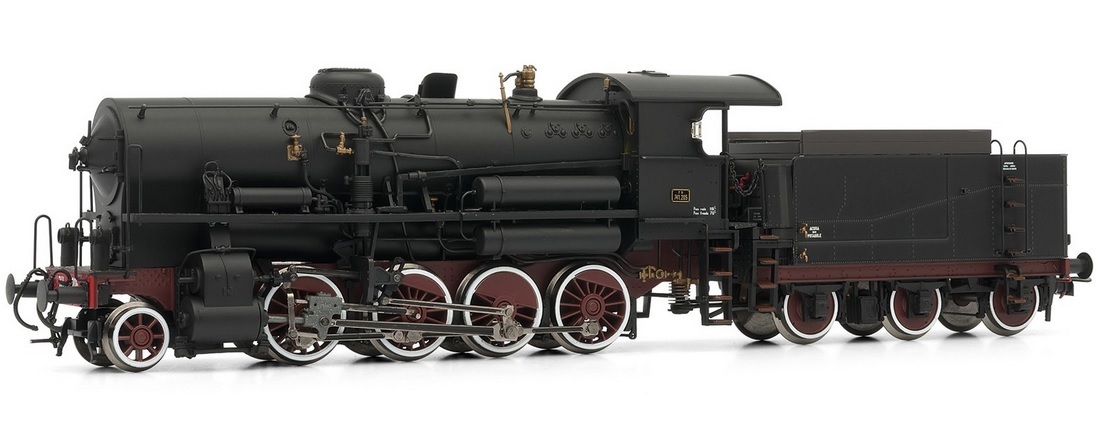 RIVAROSSI HR2385 (Italy) Steam locomotive Gr741 205 3 axles tender, DC ...